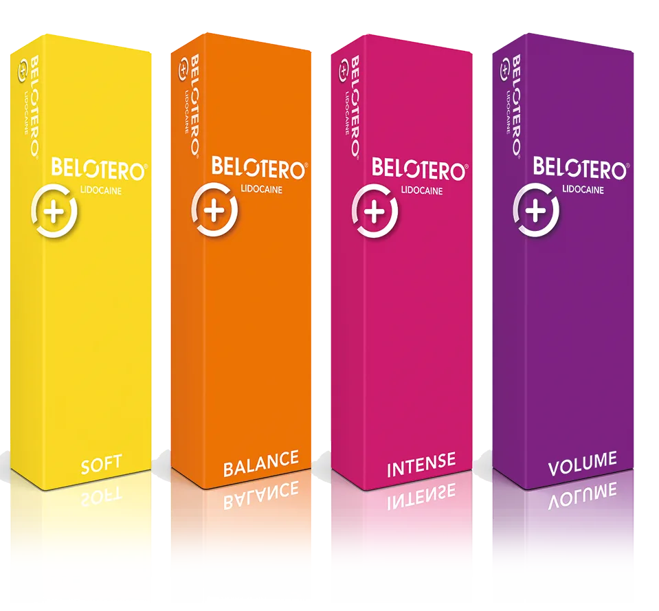 Belotero dermal filler range (Balance, Intense, Volume) used by Dr Azra Vaziri in Dubai