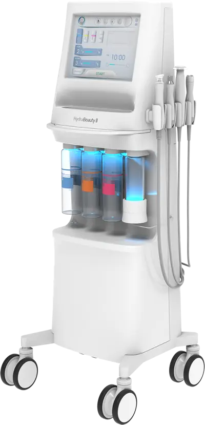 HydraBeauty II hydradermabrasion facial system at Dr Azra's clinic in Dubai